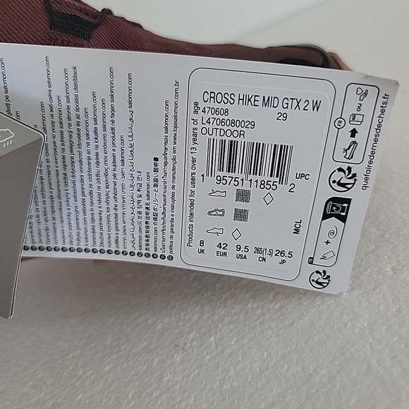 Salomon Cross Hike 2 Mid GTX Hiking Boots Waterproof Womens Size 9.5 - Picture 10 of 10